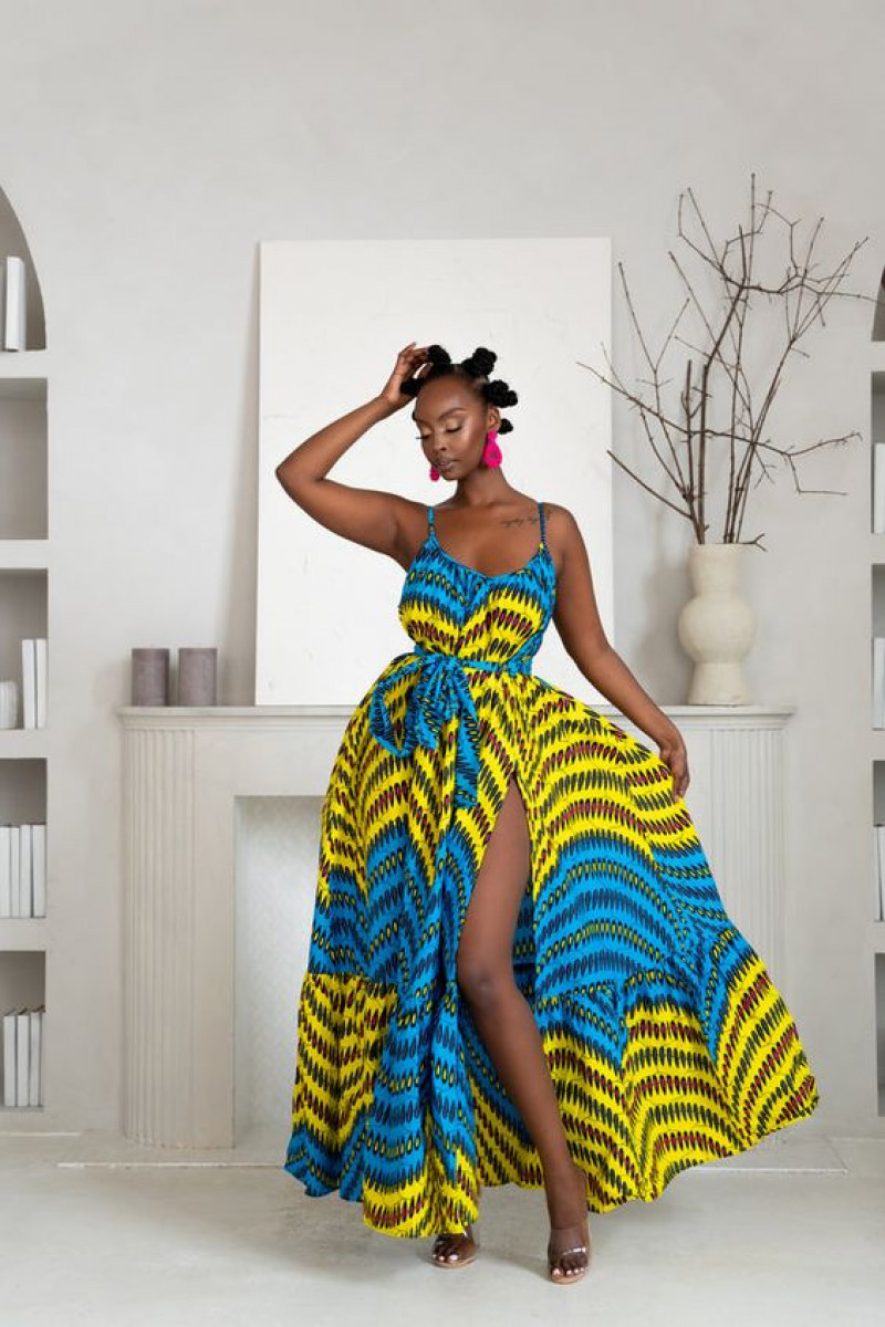 Zambian chitenge gown