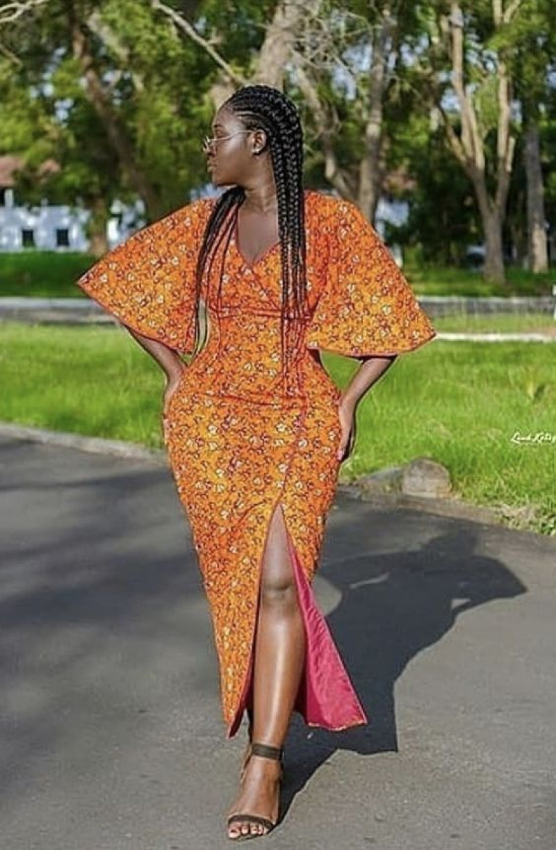orange Kaba dress