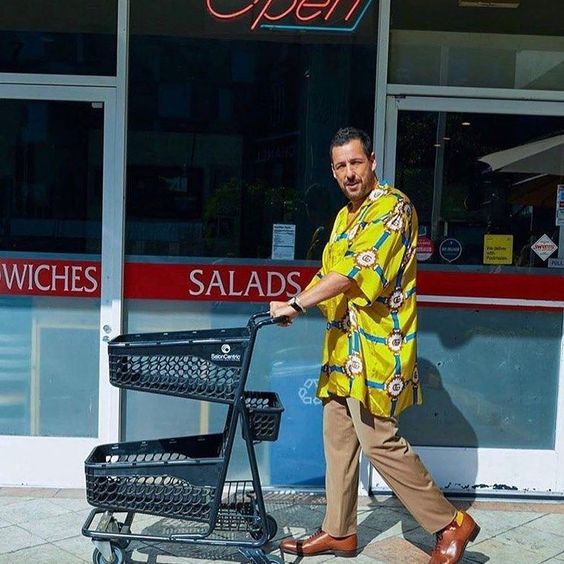 Yellow Hawaiian Shirt with Beige Pants